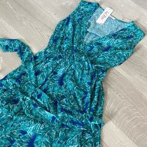 Brand new, Maxi dress Blue and green double opening dress